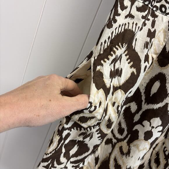 Tommy Hilfiger Womens Boho Jungle Tribal Earthy Midi Wrap Around Dress Size XL - Picture 14 of 14